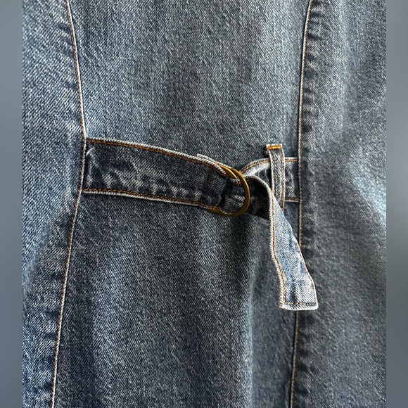 Avec Les Filles Horseshoe Western Denim Mini Dress Size 6 - Picture 6 of 6